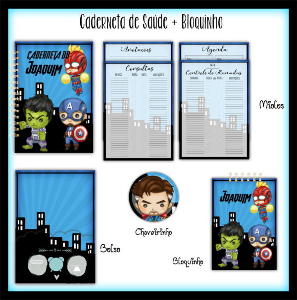 Caderneta de Saúde + Bloquinho Herois