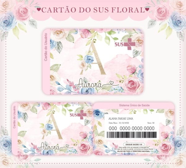 Caderneta de Saúde Floral Rosinha