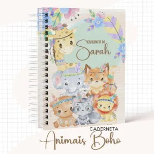 Caderneta de Vacina Animais Boho 8 Caderneta de Vacina Animais Boho