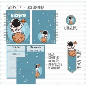 Caderneta de Vacina Astronauta Menino 10 Caderneta de Vacina Astronauta Menino