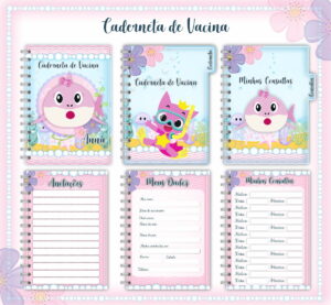 Caderneta de Vacina Baby Shark Menina