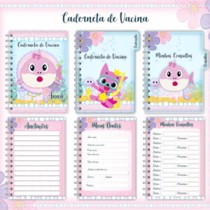 Caderneta de Vacina Baby Shark Menina