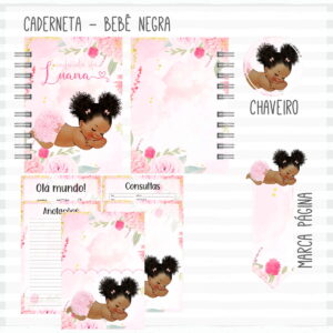 Caderneta de Vacina Bebê Negra Afro