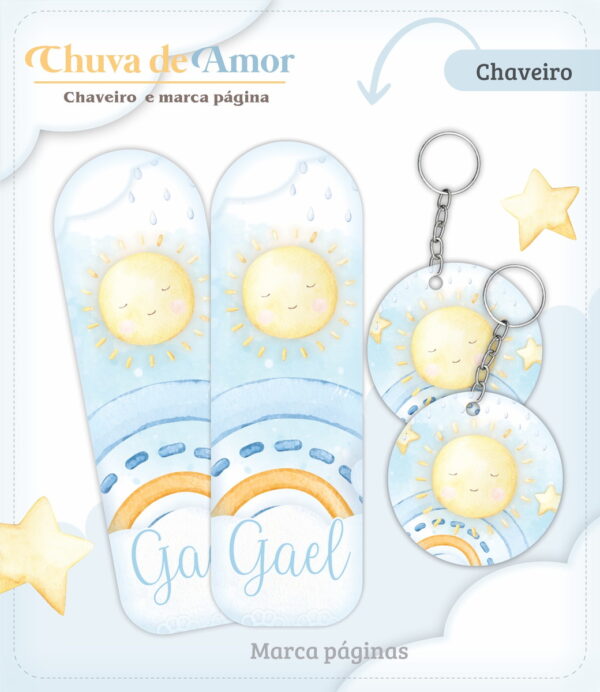 Caderneta de Vacina Chuva de Amor Azul