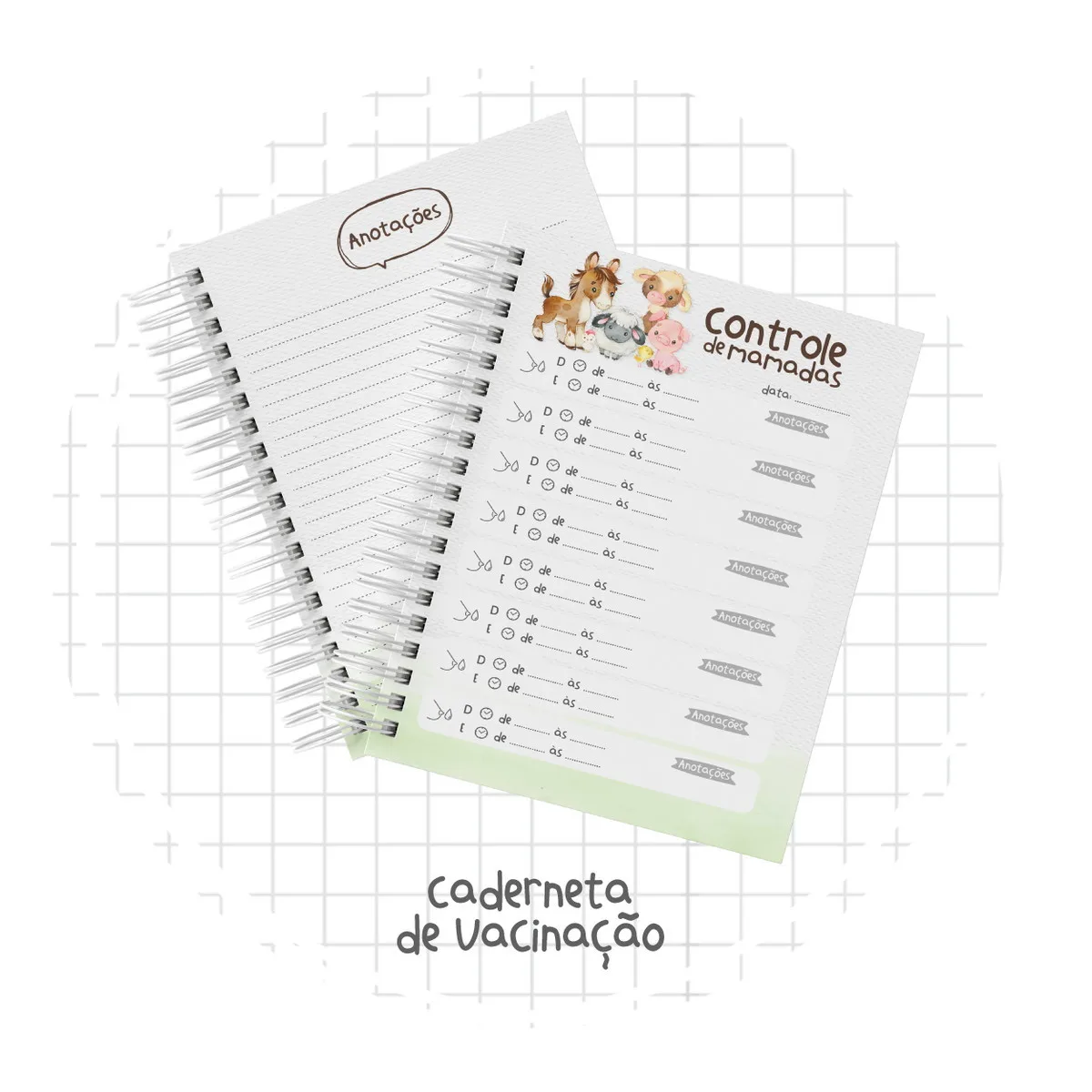 Caderneta de Vacina Fazendinha Baby