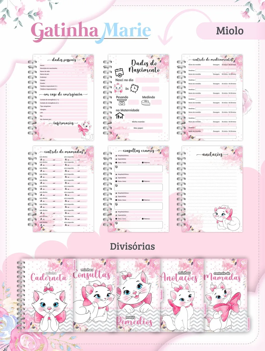 Caderneta de Vacina Gatinha Marie