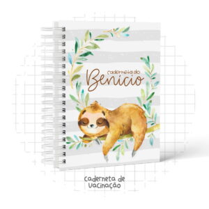 Caderneta de Vacina Infantil Bicho Preguiça- Arquivo Digital 10 Caderneta de Vacina Infantil Bicho Preguiça- Arquivo Digital