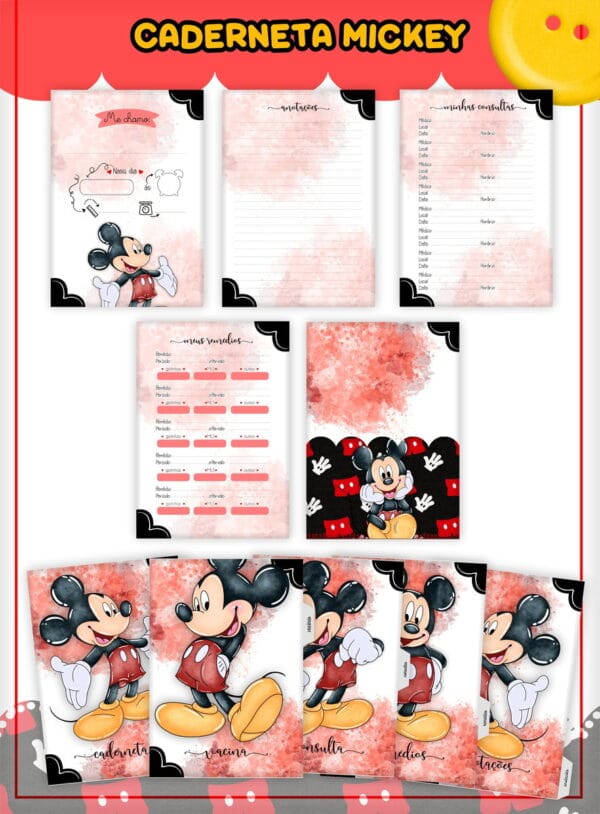 Caderneta de Vacina Mickey