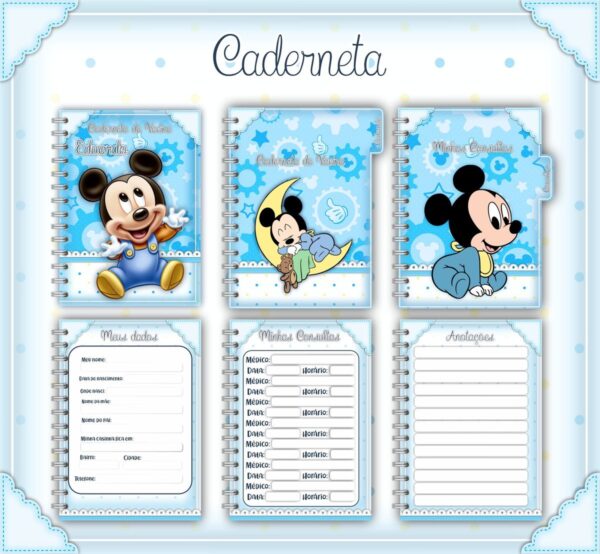 Caderneta de Vacina Mickey Baby