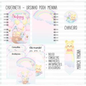 Caderneta de Vacina Pooh Menina