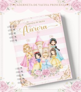 Caderneta de Vacina Princesas Menina