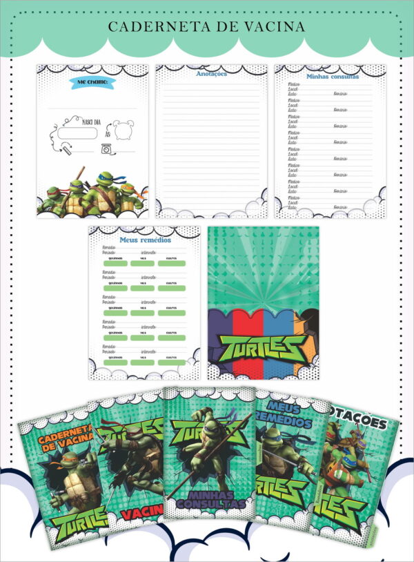 Caderneta de Vacina Tartarugas Ninjas
