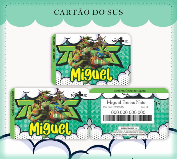 Caderneta de Vacina Tartarugas Ninjas