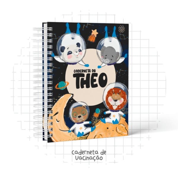 Caderneta de Vacinação Astronauta Animais