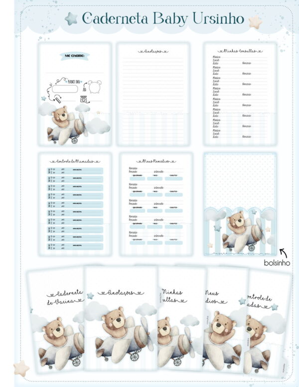 Caderneta de Vacinação Baby Urso