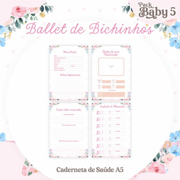 Caderneta de Vacinação Ballet de Bichinhos