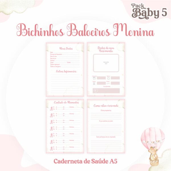 Caderneta de Vacinação Bichinhos Baloeiros
