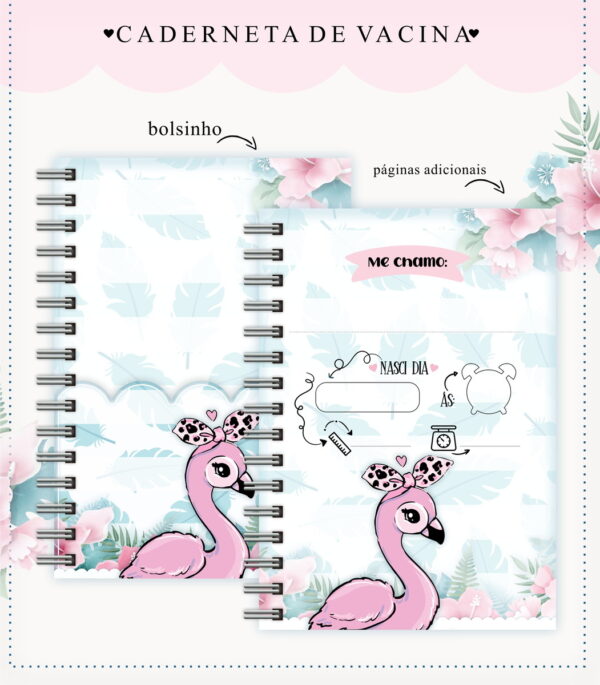 Caderneta De Vacinação Flamingo