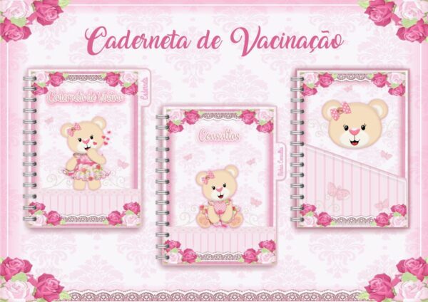 Caderneta de Vacinação Ursinha Rosa