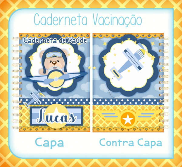Caderneta Saúde Urso Aviador
