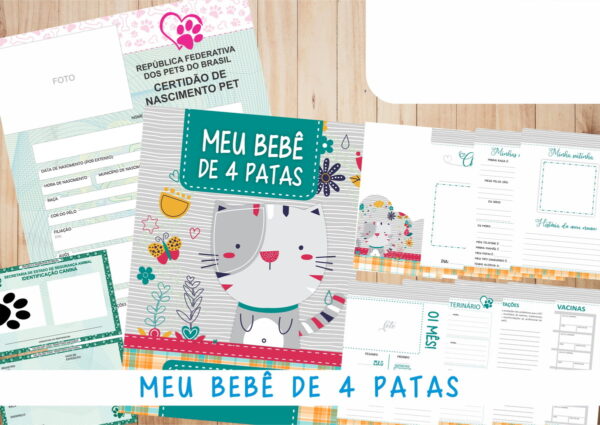 Caderneta Vacina e Registros Momentos - Cat Macho 4