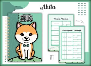 Caderneta Vacina Pet Akita Macho