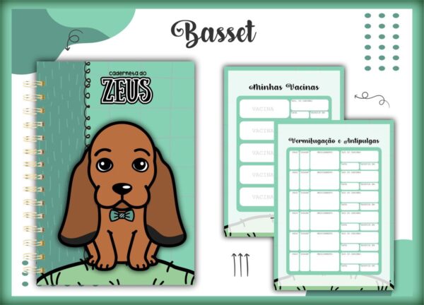 Caderneta Vacina Pet Basset Macho