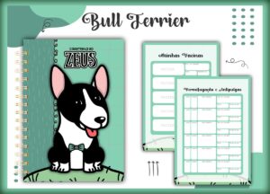 Caderneta Vacina Pet Bull Terrier Macho -Arquivo Digital