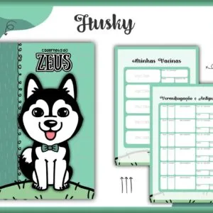 Caderneta Vacina Pet Husky Macho