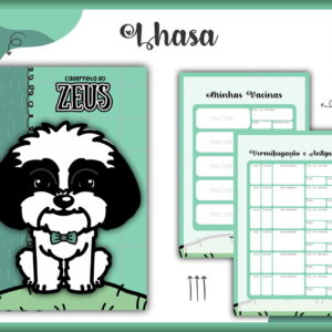 Caderneta Vacina Pet Lhasa Macho - Arquivo Digital
