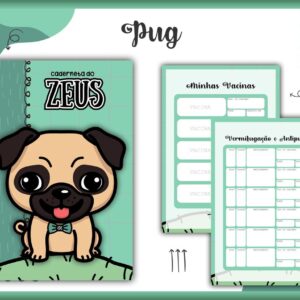 Caderneta Vacina Pet Pug Macho