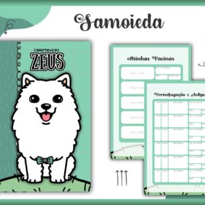 Caderneta Vacina Pet Samoieda Macho