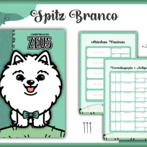 Caderneta Vacina Pet Spitz Branco Macho -Arquivo Digital 6 Caderneta Vacina Pet Spitz Branco Macho -Arquivo Digital