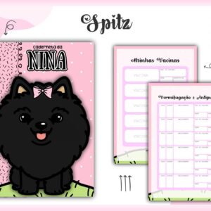 Caderneta Vacina Pet Spitz Preto