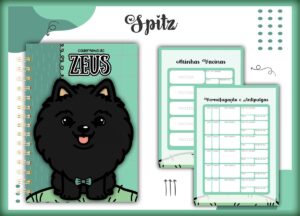 Caderneta Vacina Pet Spitz Preto Macho -Arquivo Digital