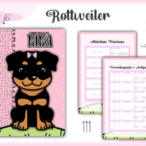 caderneta vacina rottweiler arquivo digital animal