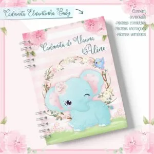 Caderneta Vacinação Elefantinha Baby Azul