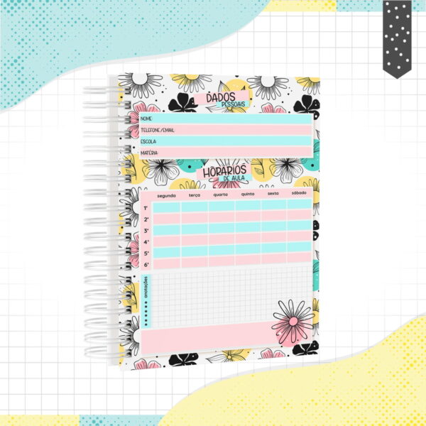 Caderno A5 Floral