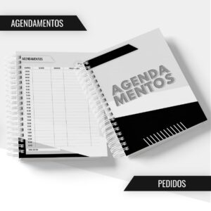 caderno agendamento neutro arquivo digital personalizacao