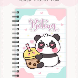 Caderno Cute Menina 2 - Arquivo Digital