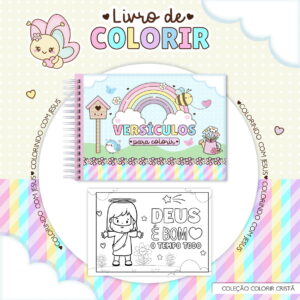 Caderno de Colorir Versículos - Arquivo Digital 6 Caderno de Colorir Versículos - Arquivo Digital