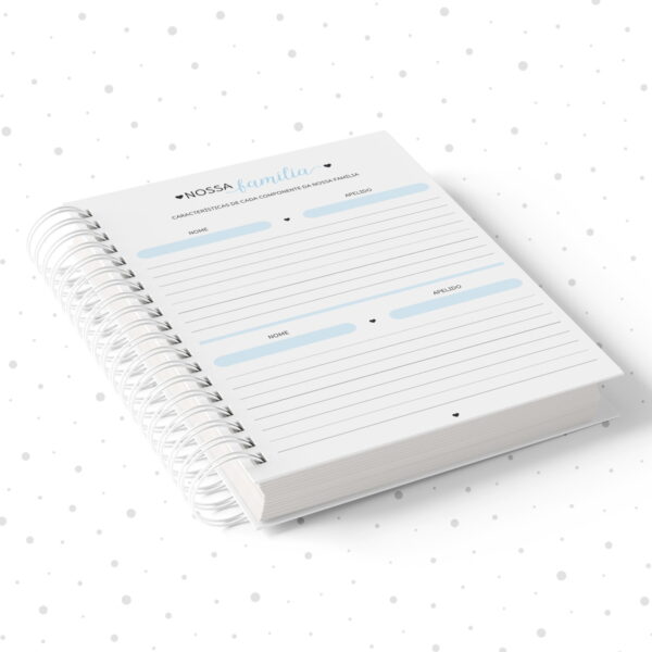 Caderno de Memórias Afetivas Azul