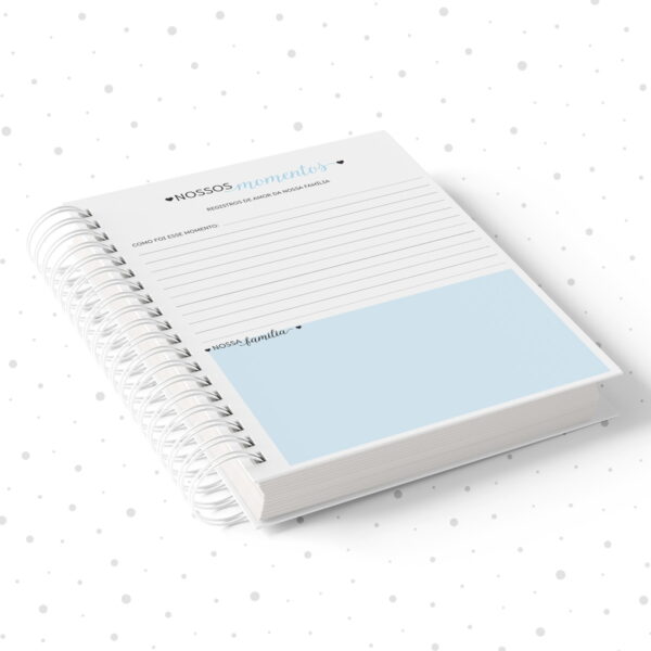 Caderno de Memórias Afetivas Azul