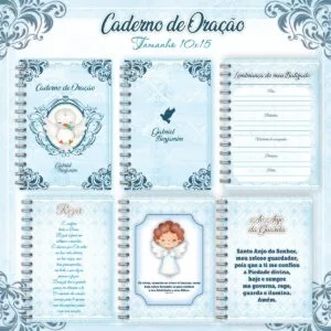 Caderno de Orações Batizado Azul