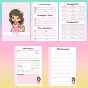 Caderno de Pedidos Menininha Cute - Arq. Digital