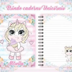 Caderno e Caneca Unicórnio 6 Caderno e Caneca Unicórnio