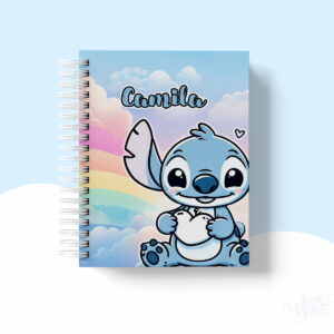 Caderno Escolar Stitch - Arquivos Encadernação