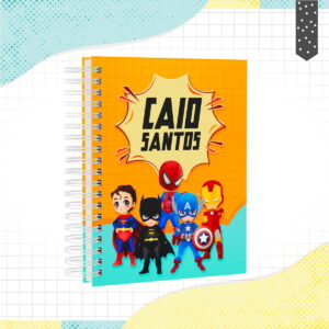 caderno herois arquivo digital encadernacao