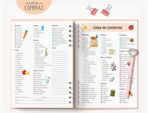Caderno Lista de Compras MOD04
