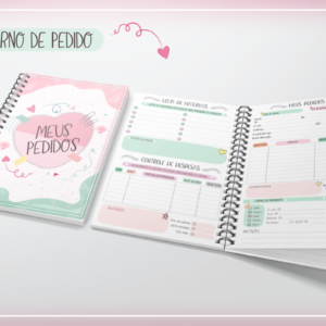 Caderno Meus Pedidos Cute